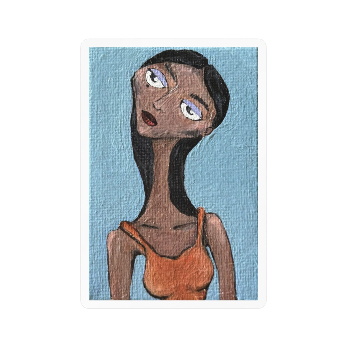 Blue Daydreams Portrait Sticker