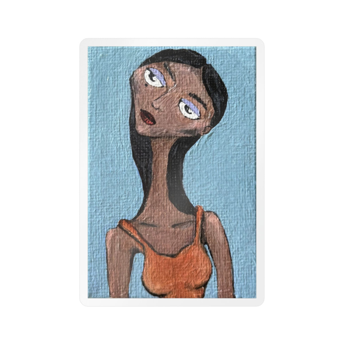 Blue Daydreams Portrait Sticker