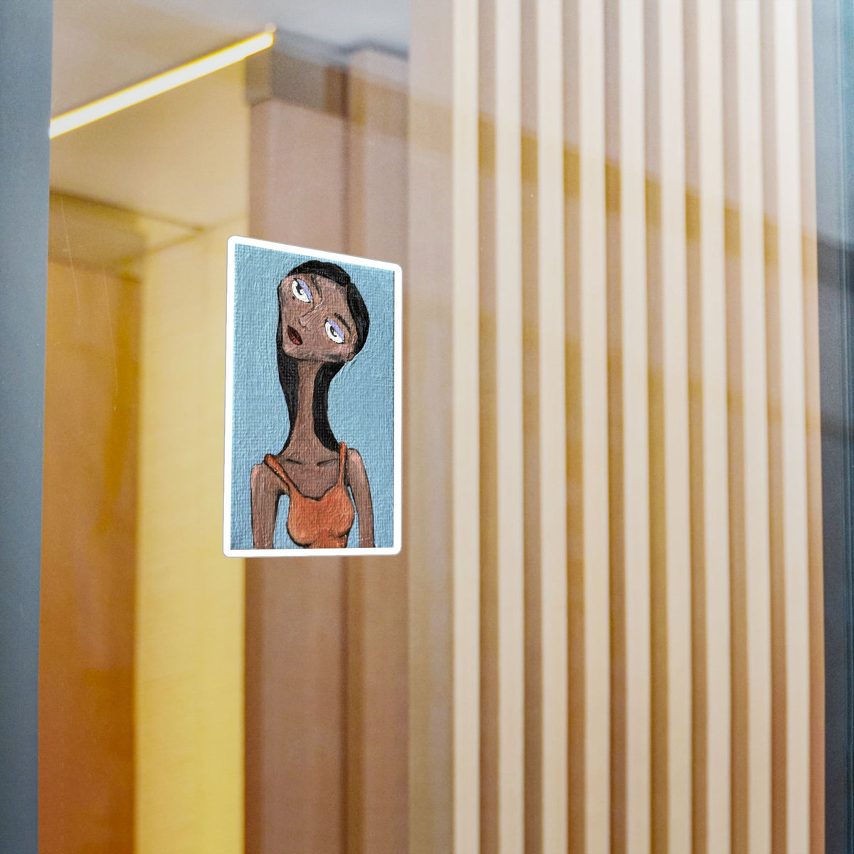 Blue Daydreams Portrait Sticker