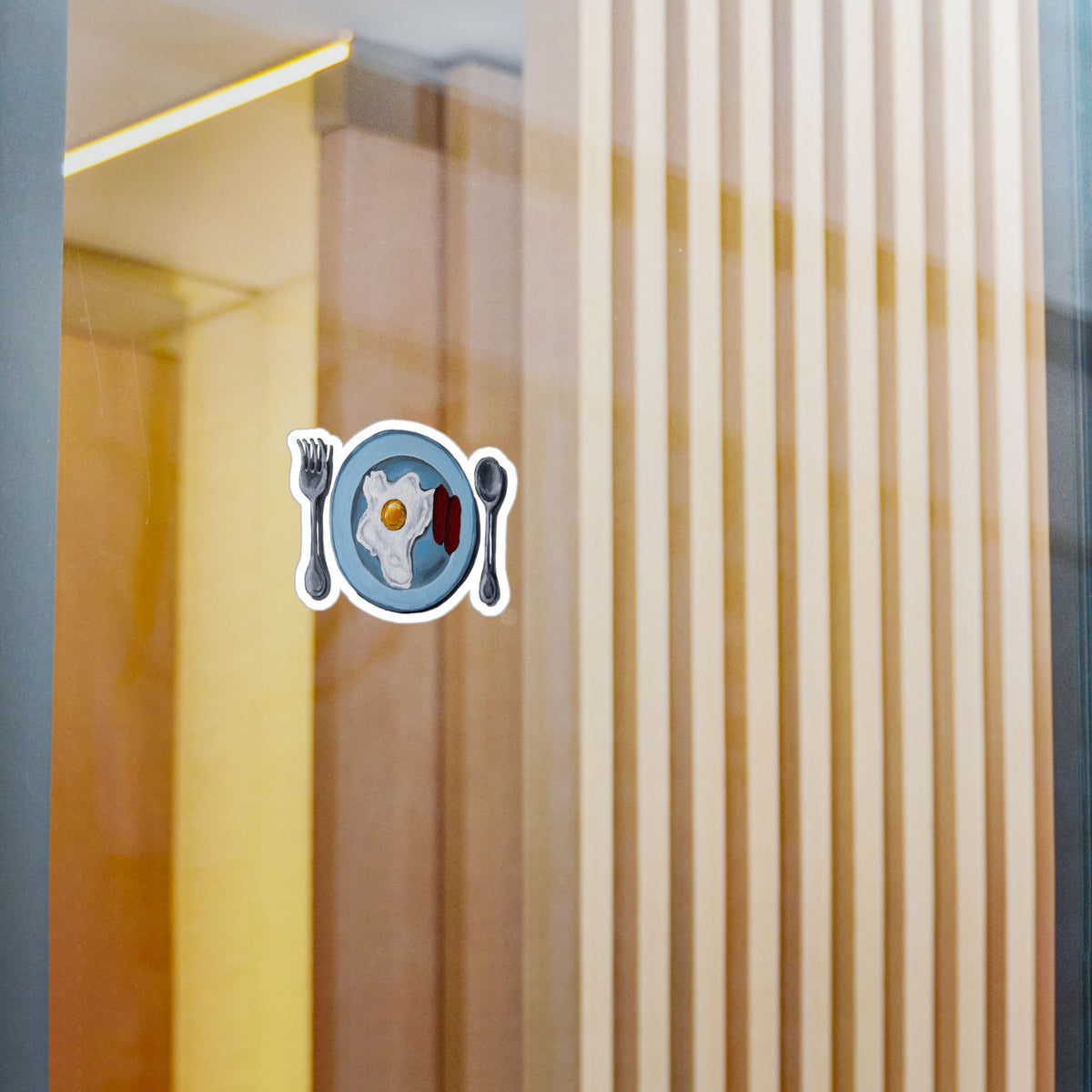Mockup of Filipino Breakfast sticker — kiss-cut vinyl decal by Sachi Hash Studio