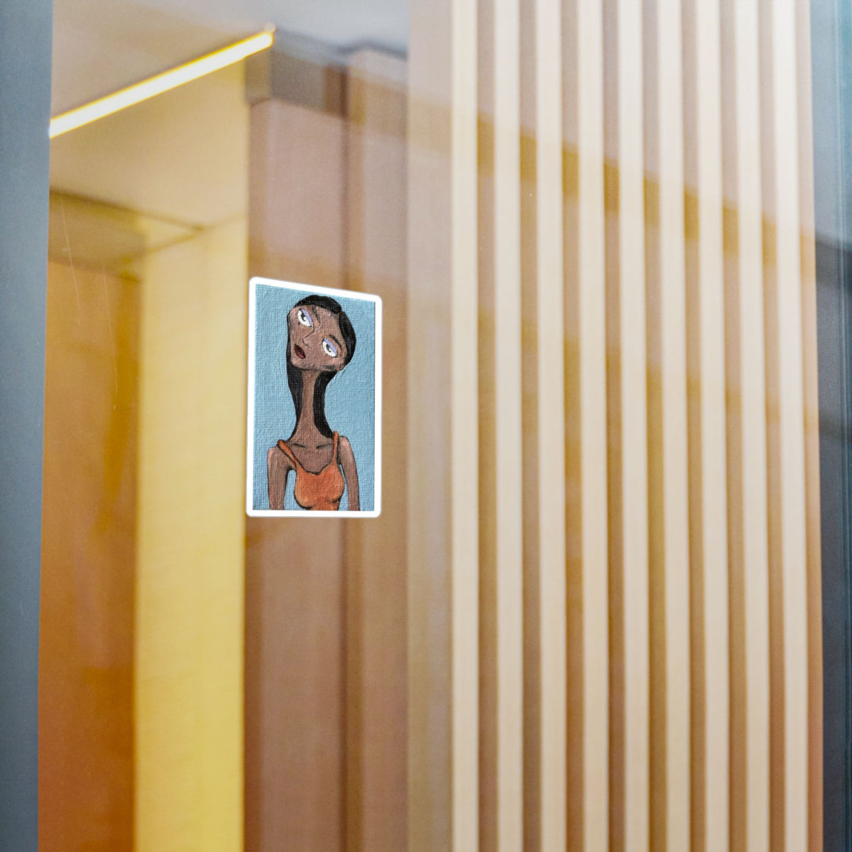 Blue Daydreams Portrait Sticker