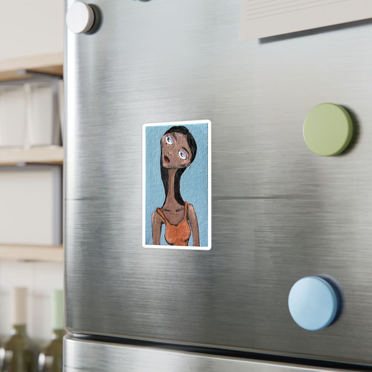 Blue Daydreams Portrait Sticker