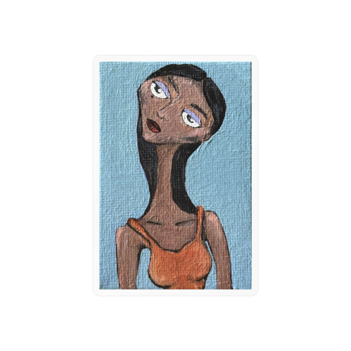Blue Daydreams Portrait Sticker