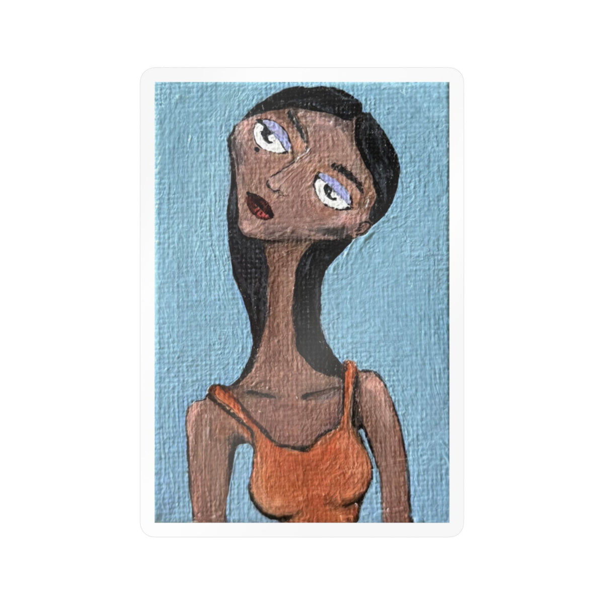 Blue Daydreams Portrait Sticker