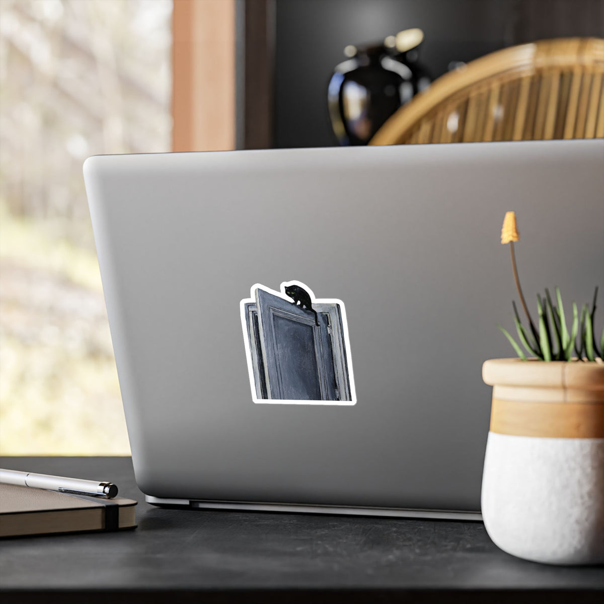 Mockup of Tato sticker — kiss-cut vinyl decal by Sachi Hash Studio