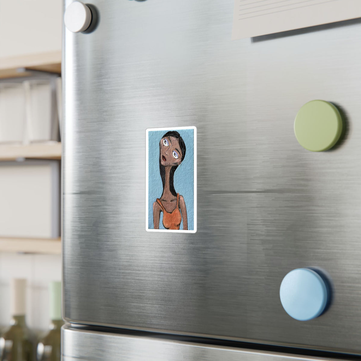 Blue Daydreams Portrait Sticker