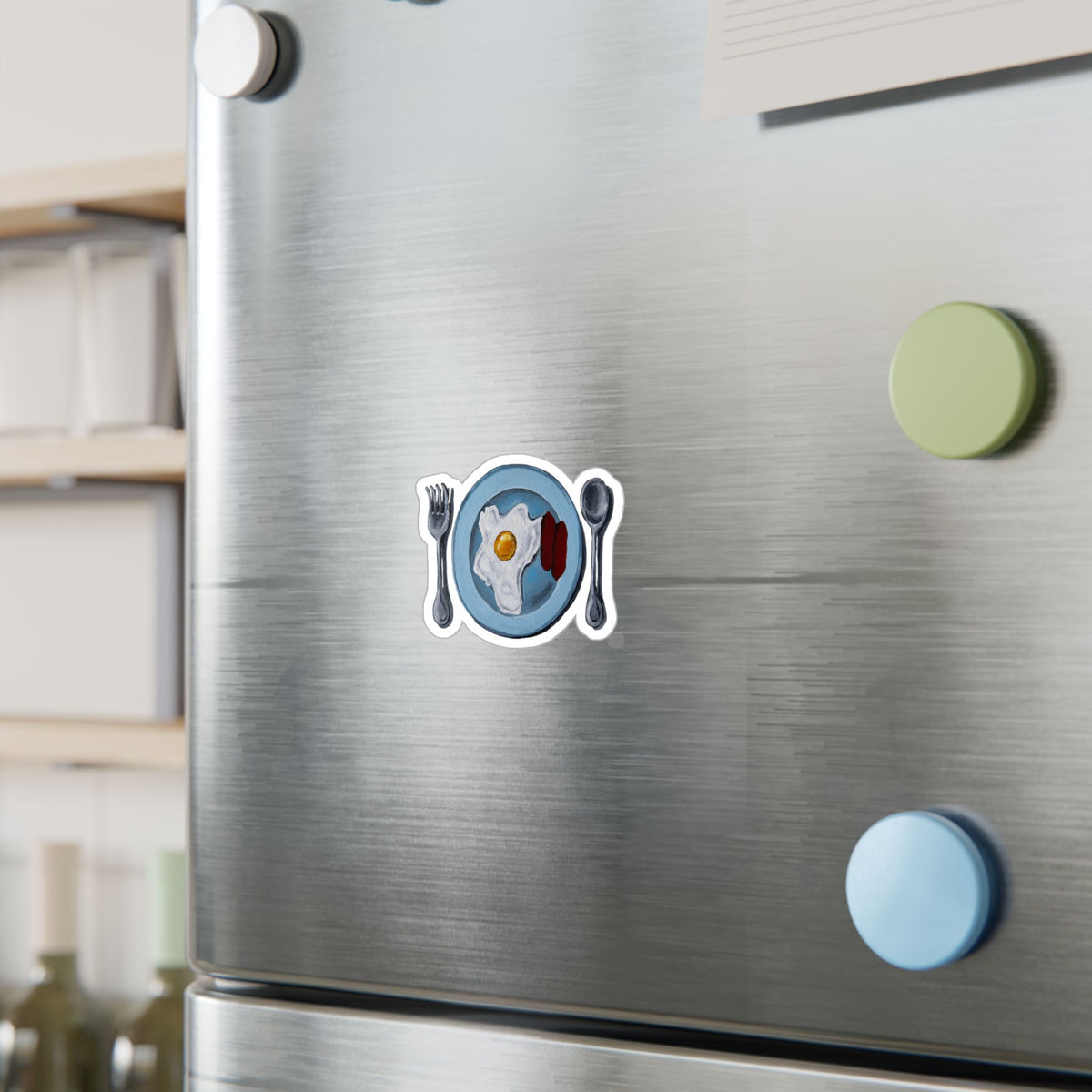 Mockup of Filipino Breakfast sticker — kiss-cut vinyl decal by Sachi Hash Studio
