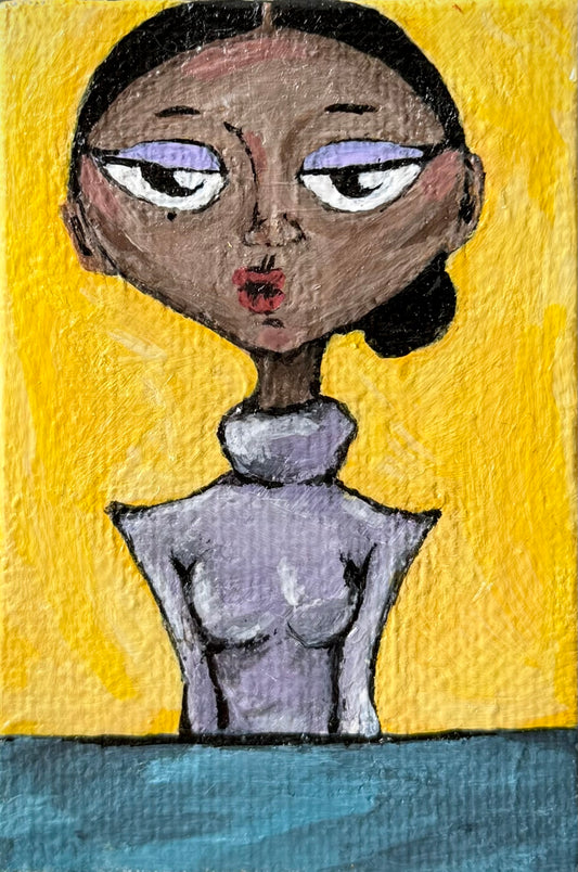 At Work Mini Canvas Painting